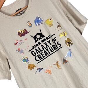 STAR WARS x MAD ENGINE Men's XL Sand Galaxy of Creatures Cotton‎ Graphic T-Shirt